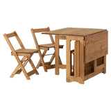Wooden Extending Dining Table With 4 Dining Chairs - Santos