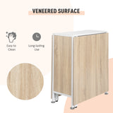 Wooden Folding Drop Leaf Dining Table for Small Space With Storage - Velmora
