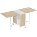 Wooden Folding Drop Leaf Dining Table for Small Space With Storage - Velmora