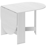 Wooden Folding Drop Leaf Dining Table Oval for 4 to 6 People - Velmora