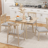 Wooden Folding Drop Leaf Dining Table Rectangular for 2 to 4 People - Velmora
