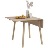 Wooden Folding Drop Leaf Dining Table Rectangular for 2 to 4 People - Velmora