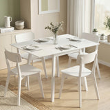 Wooden Folding Drop Leaf Dining Table Rectangular for 2 to 4 People - Velmora