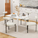 Wooden Folding Drop Leaf Dining Table Rectangular for 2 to 4 People - Velmora