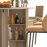 Wooden Folding Drop Leaf Dining Table Rectangular for 4 to 6 People - Velmora