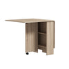 Wooden Folding Drop Leaf Dining Table Rectangular for 4 to 6 People - Velmora