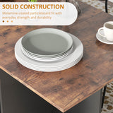 Wooden Folding Drop Leaf Dining Table Rectangular for 4 People - Velmora