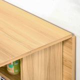 Wooden Folding Drop Leaf Dining Table for 4 to 6 People - Velmora