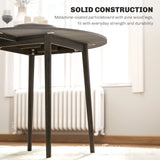 Wooden Folding Drop Leaf Dining Table Round for 4 People - Velmora