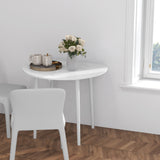 Wooden Folding Drop Leaf Dining Table Round for 4 People - Velmora