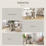 Wooden Folding Drop Leaf Dining Table Round for Small Space 2 to 4 People - Velmora