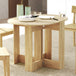 Wooden Folding Drop Leaf Dining Table Round for Small Space 2 to 4 People - Velmora