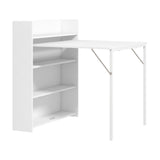 Wooden Folding Drop-Leaf Kitchen Dining Table for 2 People - Velmora