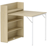 Wooden Folding Drop-Leaf Kitchen Dining Table for 2 People - Velmora