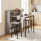 Wooden Folding Drop-Leaf Kitchen Dining Table for 2 People - Velmora