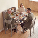 Wooden Folding Drop-Leaf Kitchen Dining Table for 2 People - Velmora