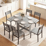 Wooden Folding Drop Leaf Kitchen Dining Table Rectangular for 4 to 6 People - Velmora