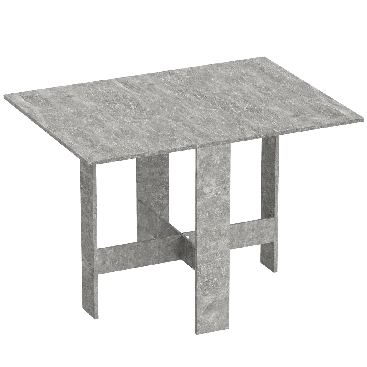 Wooden Folding Drop Leaf Kitchen Dining Table Rectangular for 4 to 6 People - Velmora