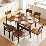 Wooden Folding Drop Leaf Kitchen Dining Table Rectangular for 4 to 6 People - Velmora