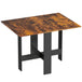 Wooden Folding Drop Leaf Kitchen Dining Table Rectangular for 4 to 6 People - Velmora