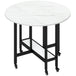 Wooden Folding Rolling Drop Leaf Dining Table 100cm Round With Open Shelf - Velmora