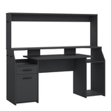 Wooden Gaming Desk With 1 Door And 1 Drawer - Function Plus