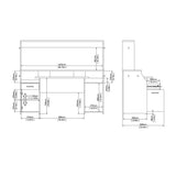 Wooden Gaming Desk With 1 Door And 1 Drawer - Function Plus