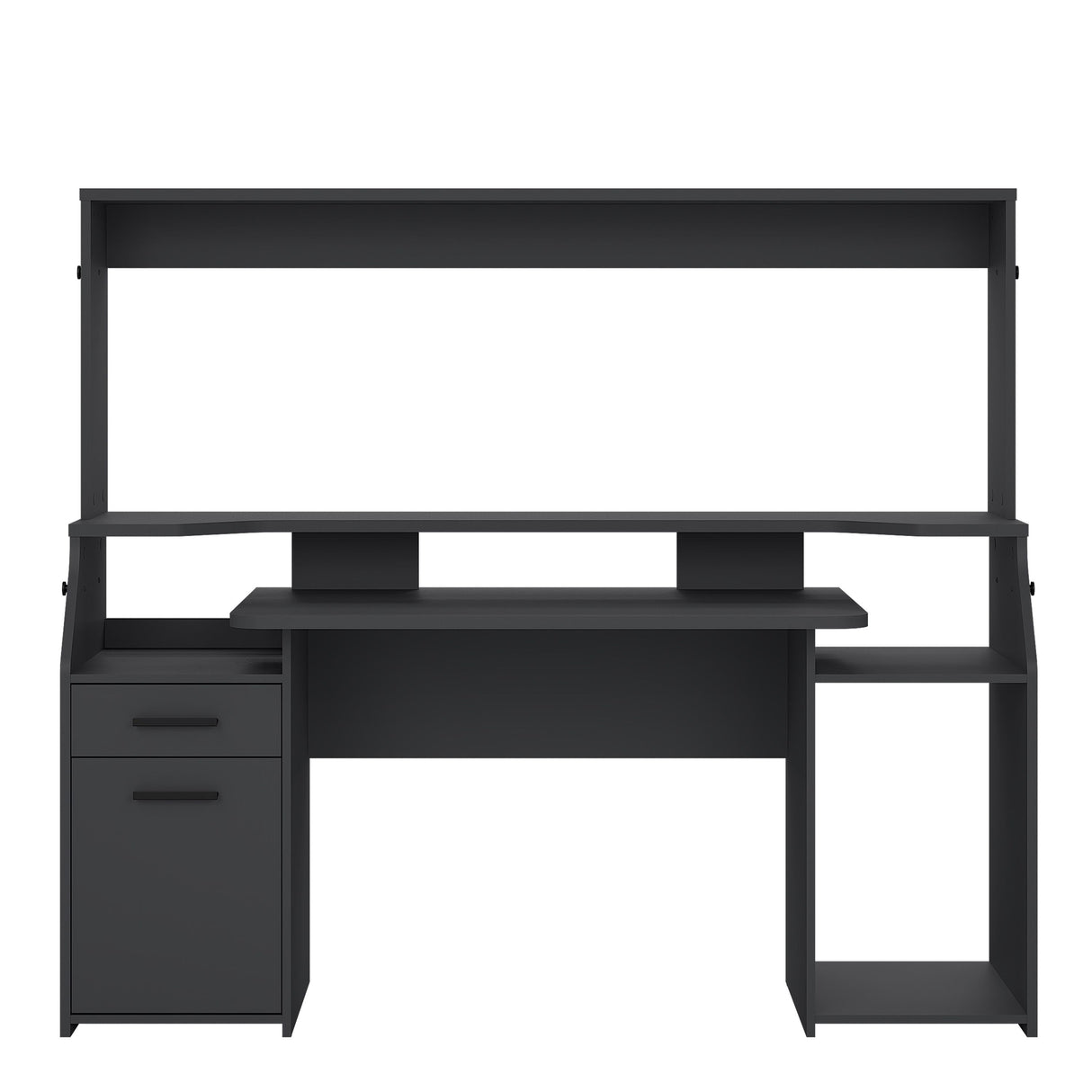 Wooden Gaming Desk With 1 Door And 1 Drawer - Function Plus