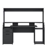 Wooden Gaming Desk With 1 Door And 1 Drawer - Function Plus