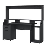 Wooden Gaming Desk With 1 Door And 1 Drawer - Function Plus