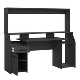 Wooden Gaming Desk With 1 Door And 1 Drawer - Function Plus
