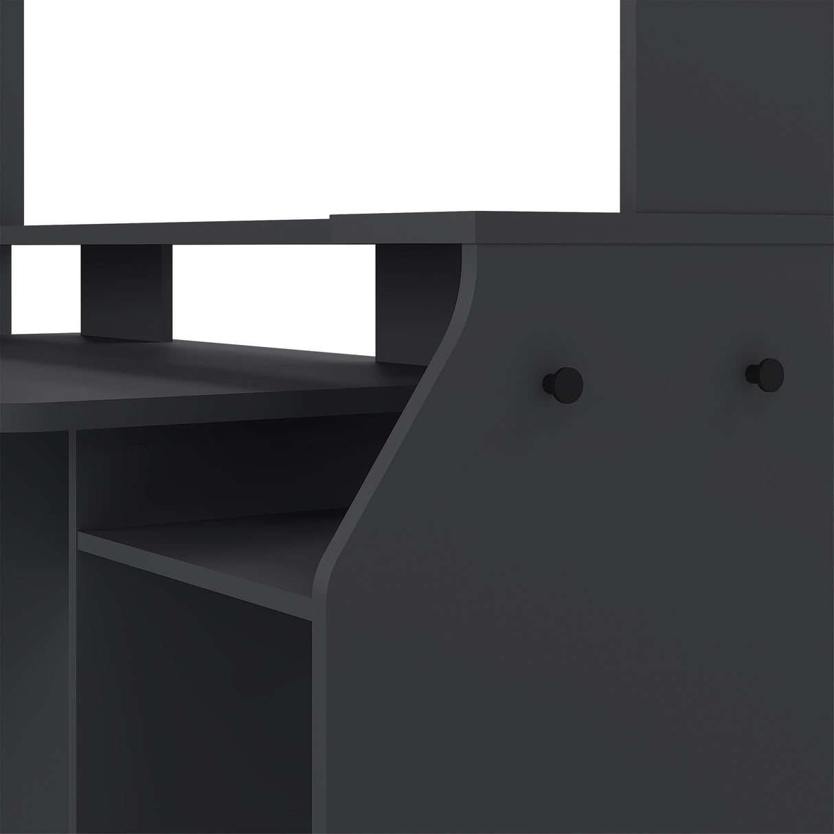 Wooden Gaming Desk With 1 Door And 1 Drawer - Function Plus