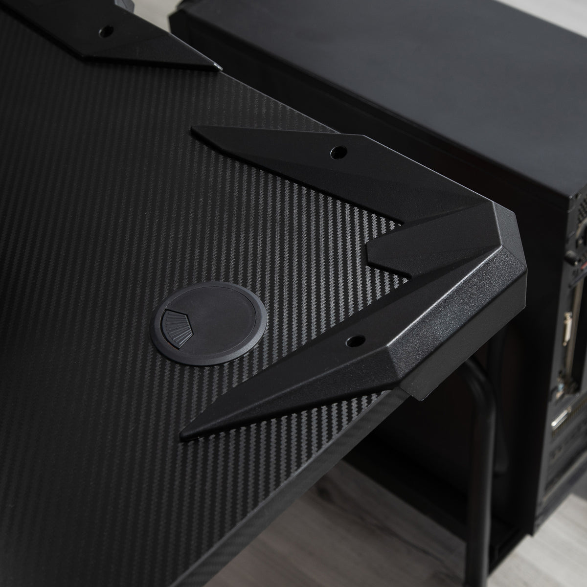 Wooden Gaming Desk 142cm Wide With Cup Holder - Velmora