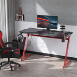 Wooden Gaming Desk 142cm Wide With Cup Holder - Velmora