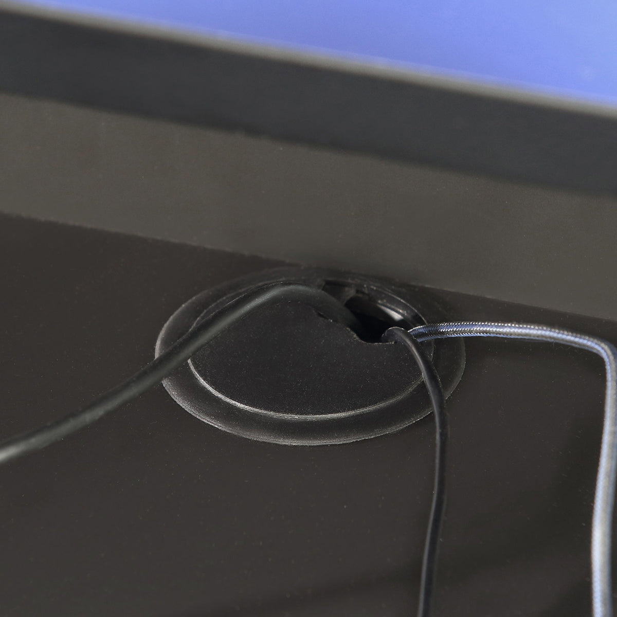 Wooden Gaming Desk With 2 Shelves And LED Lights - Tezaur