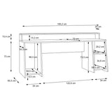 Wooden Gaming Desk With Blue LED Lights - Tezaur