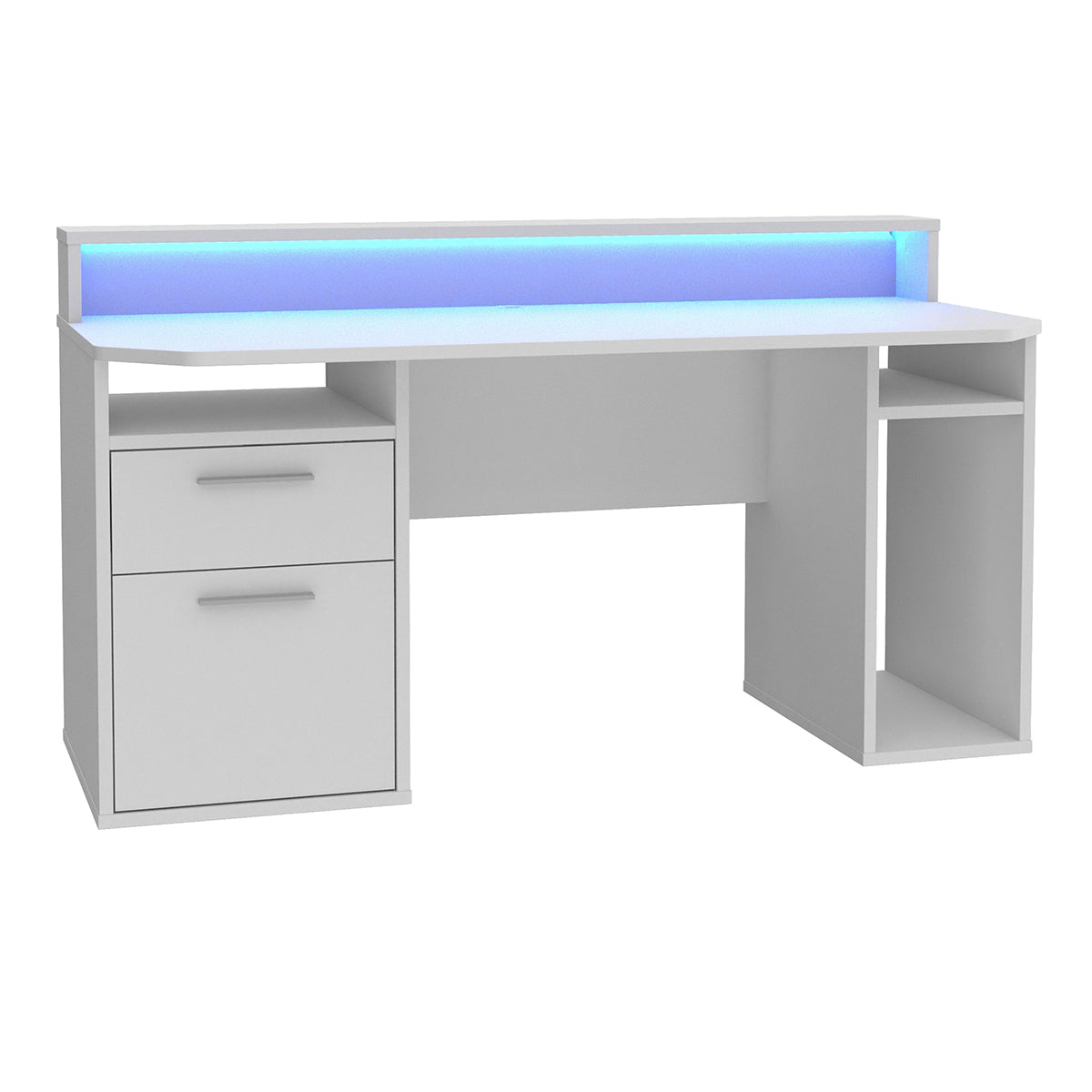 Wooden Gaming Desk With Blue LED - Tezaur
