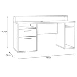 Wooden Gaming Desk With Blue LED - Tezaur