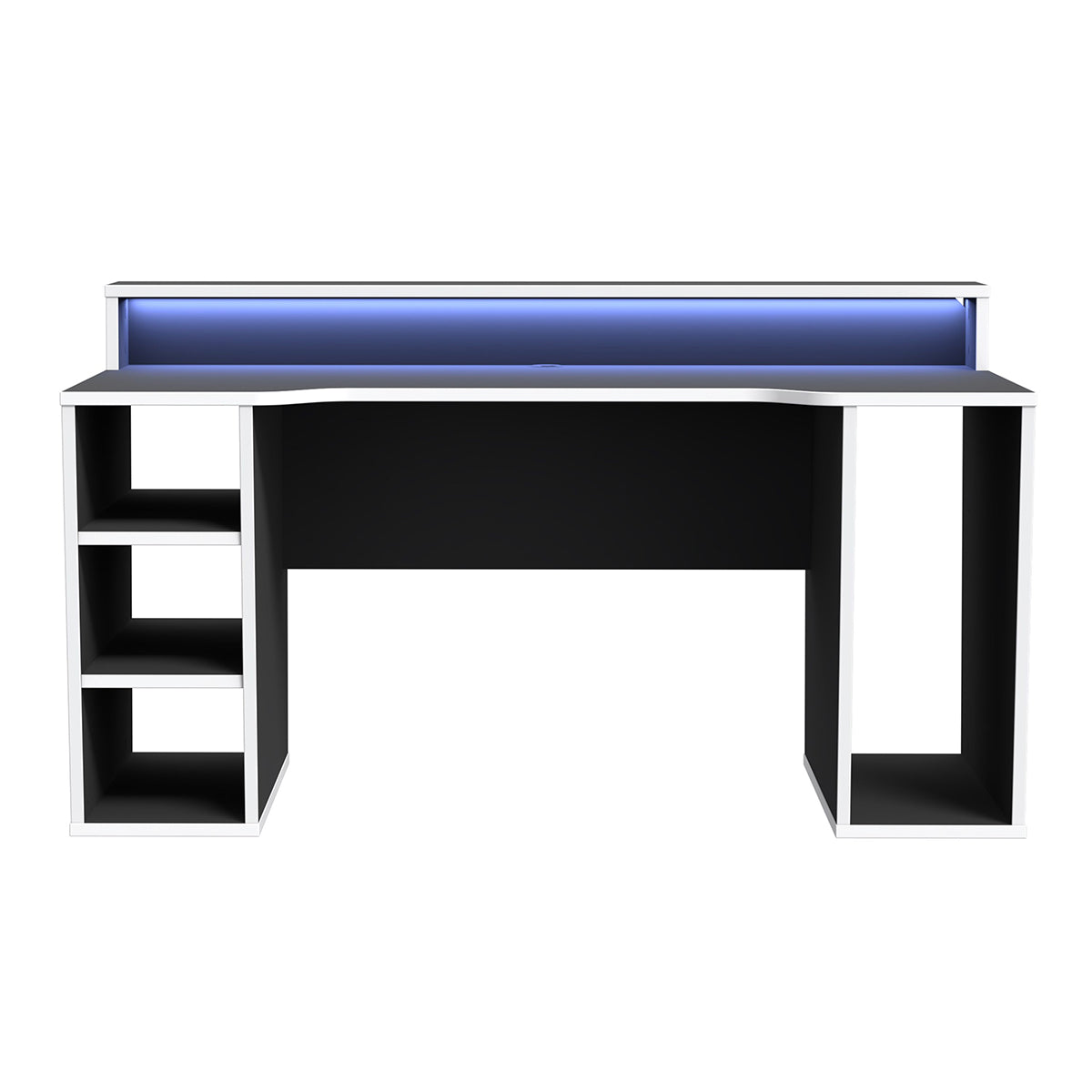 Wooden Gaming Desk With Colour Changing LED - Tezaur