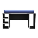 Wooden Gaming Desk With Colour Changing LED - Tezaur