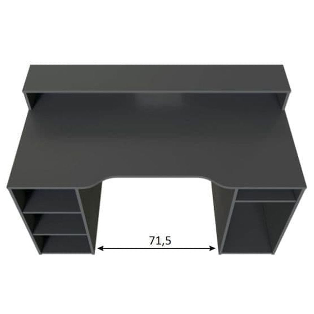 Wooden Gaming Desk With Hutch - Seguin