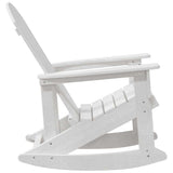 Wooden Garden Rocking Armchair Adirondack 73.5cm Wide - Vantage Home