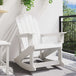 Wooden Garden Rocking Armchair Adirondack 73.5cm Wide - Vantage Home