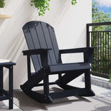Wooden Garden Rocking Armchair Adirondack 73.5cm Wide - Vantage Home