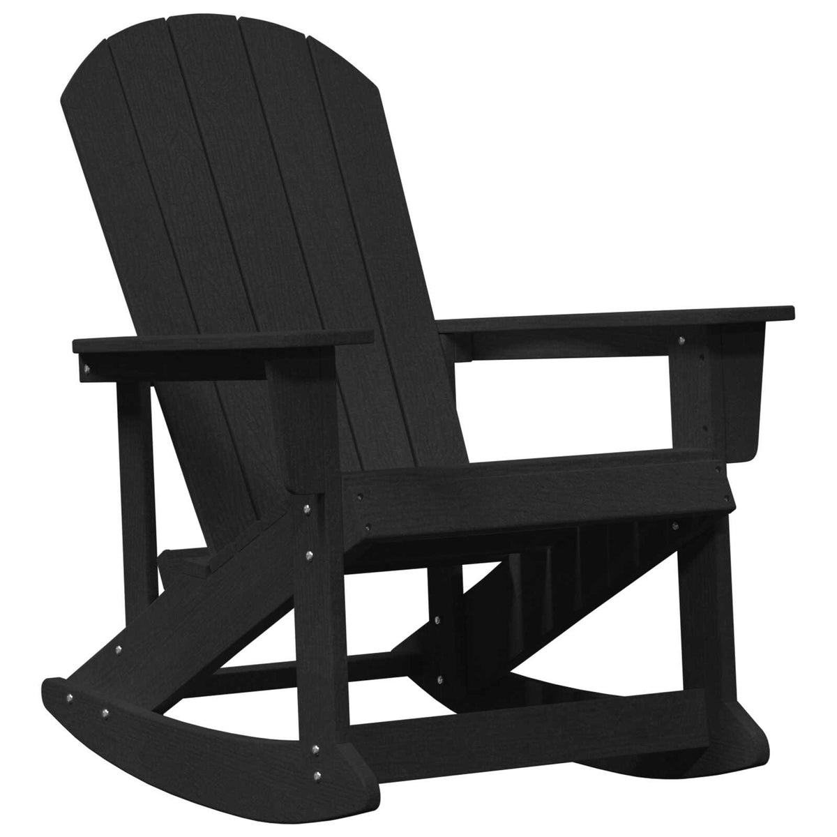 Wooden Garden Rocking Armchair Adirondack 73.5cm Wide - Vantage Home
