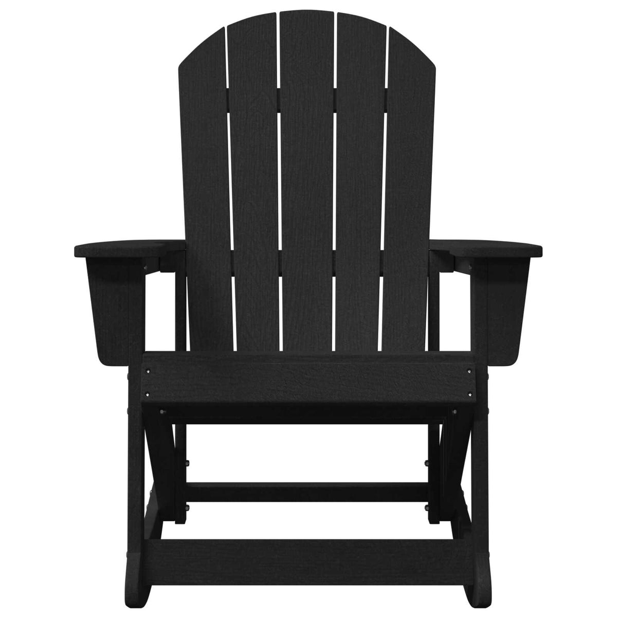 Wooden Garden Rocking Armchair Adirondack 73.5cm Wide - Vantage Home