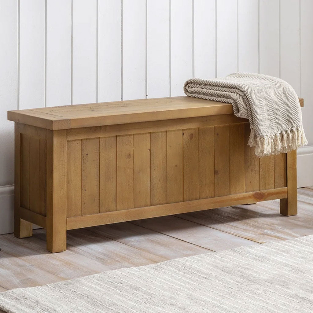 Wooden Hallway Seating Bench With Storage - Aspen