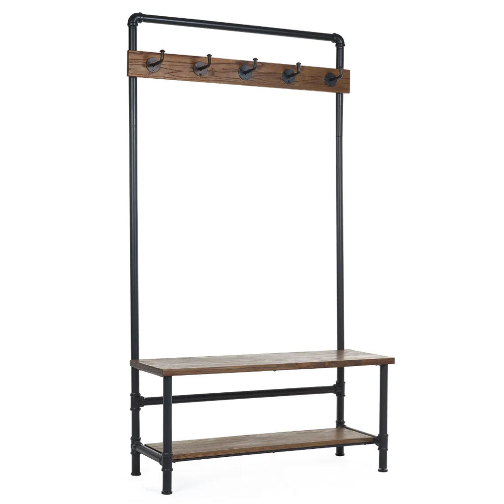 Wooden Hallway Stand With Bench - Boston