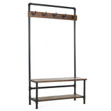 Wooden Hallway Stand With Bench - Boston