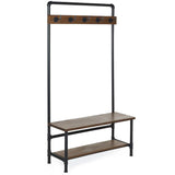 Wooden Hallway Stand With Bench - Boston